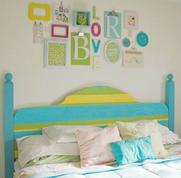 se o espao acima da sua cama est vazio isso que lhe falta, quarto principal colorido