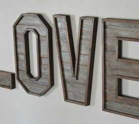s if the space above your headboard is blank here s what you re missing, Letters of love made out of pallet wood