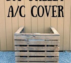 diy pallet a c cover, curb appeal, landscape, outdoor living, pallet, woodworking projects