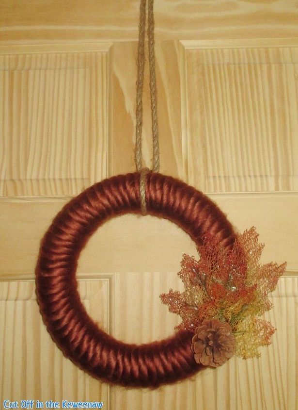 guirlanda de outono com fio de cobre grosso