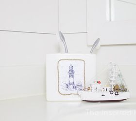 modpodge soap dispenser and toothbrush holder, bathroom ideas, decoupage, home decor