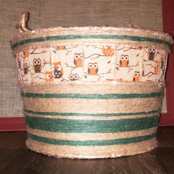 from old lampshade to cute fall basket , crafts