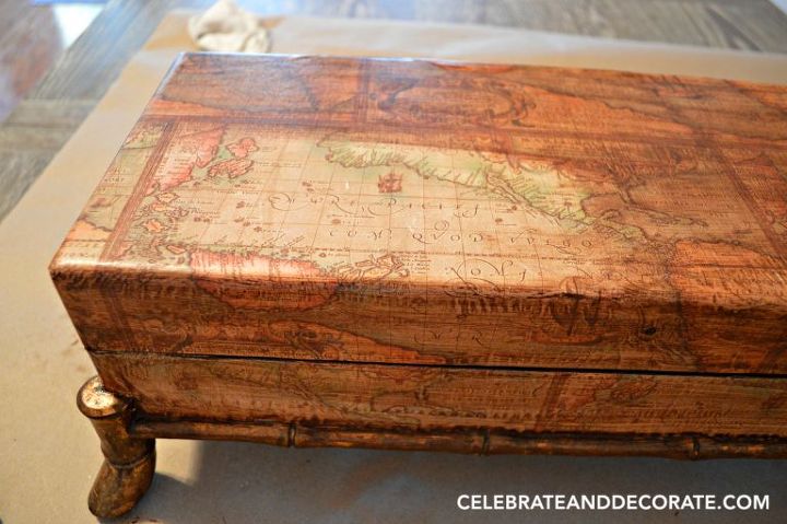 change the look of a catch all box , decoupage, home decor, organizing, repurposing upcycling