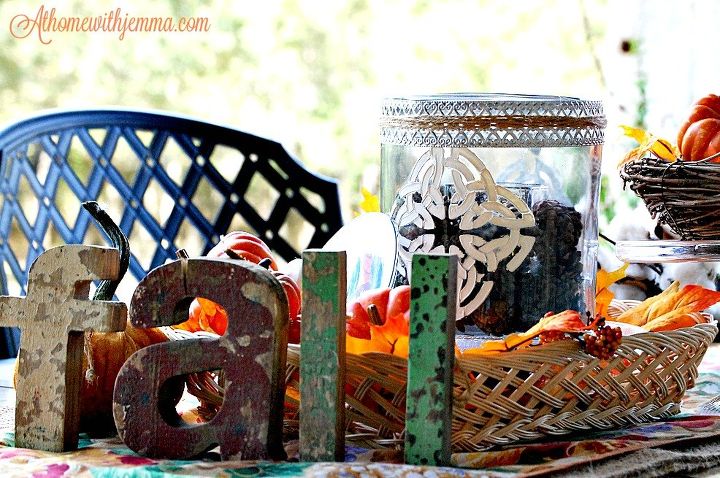 diy stenciled fall jar candle holder, crafts, mason jars, painted furniture