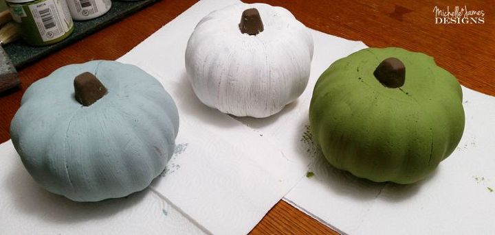 how to transform foam pumpkins into pretty fall decor, home decor, how to, painting