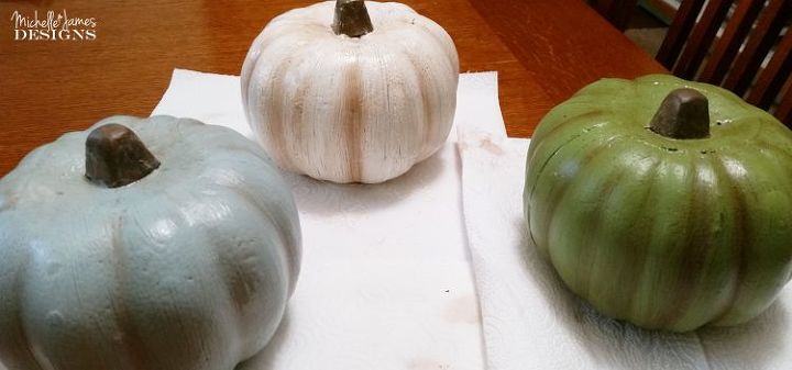 how to transform foam pumpkins into pretty fall decor, home decor, how to, painting