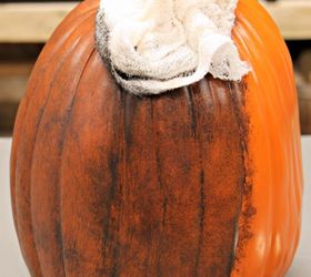 how to make a fake pumpkin look realistic, crafts, how to, seasonal holiday decor