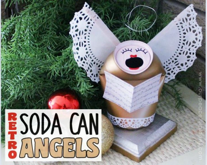 estas ideias de decorao com latas de refrigerante cortadas so perfeitas para a sua, Anjos cantores de lata de refrigerante
