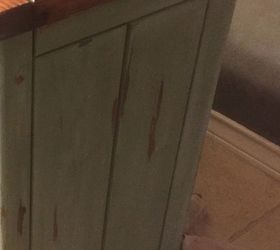 abused chest of drawers goes from boyhood beaten to rustic gorgeous , painted furniture, You can see the wall color in the background