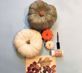 foliage pumpkins, crafts, decoupage, flowers, how to, seasonal holiday decor