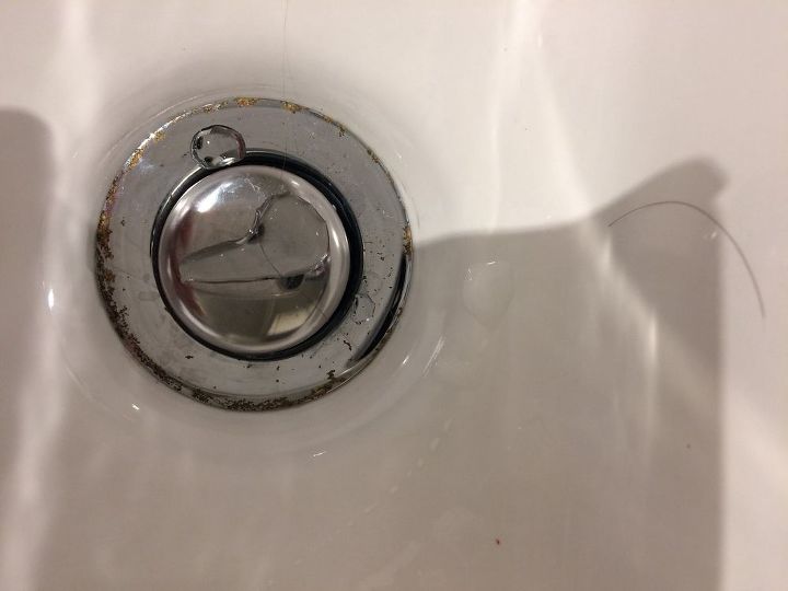 q what can i do with spot of rust on the chrome of my bathroom sink , cleaning tips, house cleaning