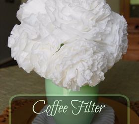 coffee filter peonies, flowers, gardening, painted furniture