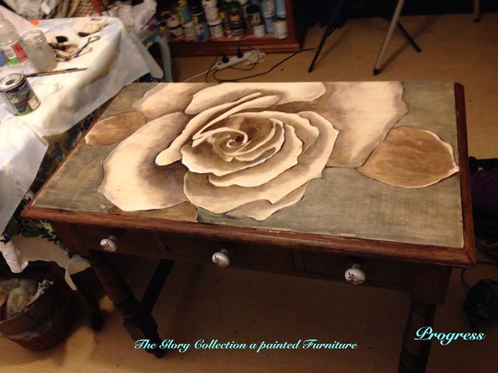 tough weekend produces a stunning stained table, painted furniture