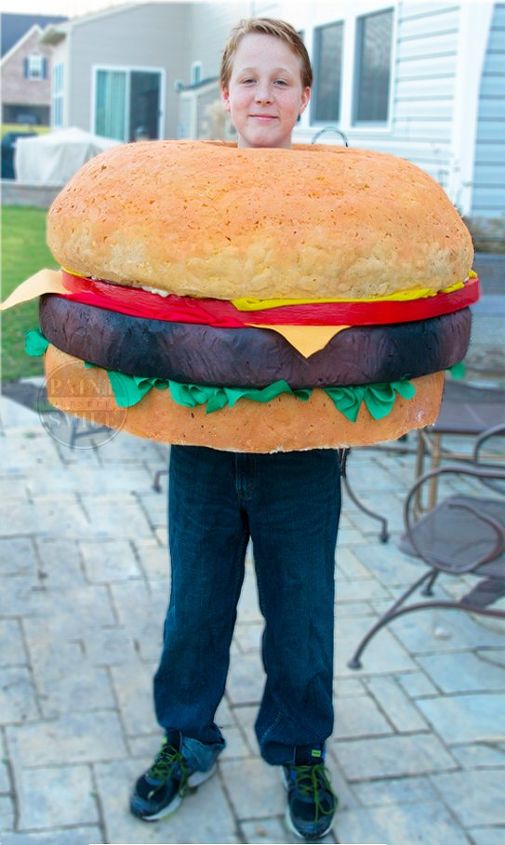 homemade cheeseburger costume