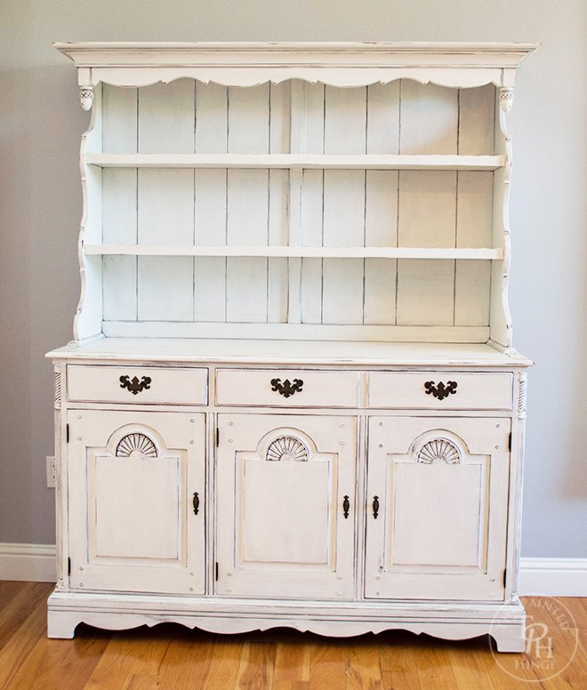 farmhouse hutch chalk paint makeover, chalk paint, how to, painted furniture