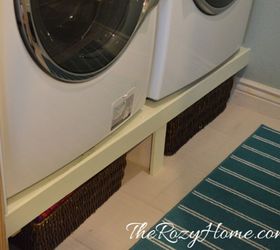 s 10 space saving hacks for your small laundry room, laundry rooms, Build platforms for your appliances