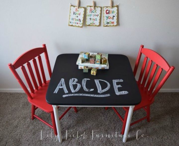 10 unexpected ways to use leftover paint, Turn a table into playroom furniture