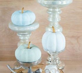 s 10 spook tacular ways to dress up your dollar store pumpkins, halloween decorations, seasonal holiday decor, Transform them with chalk paint