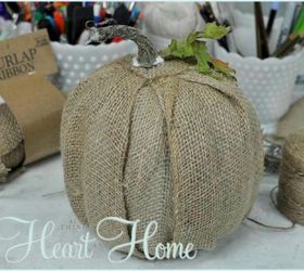 s 10 spook tacular ways to dress up your dollar store pumpkins, halloween decorations, seasonal holiday decor, Cover them in burlap