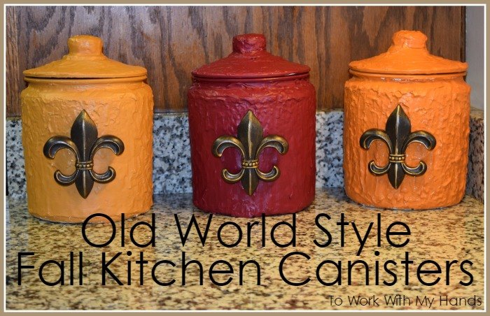 frascos de cozinha de outono estilo velho mundo
