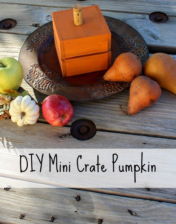 diy mini crate pumpkin, home decor