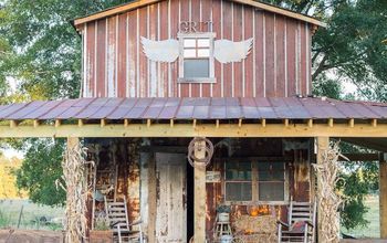 DIY Barn Decorated for Fall