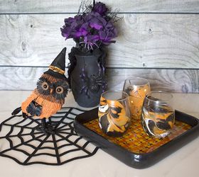 halloween candy corn serving tray, halloween decorations, seasonal holiday decor