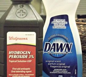 the best stain removal tricks on the internet, The solution Hydrogen peroxide and Dawn