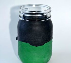 how to turn a mason jar into a frankenstein beverage cup, how to, mason jars