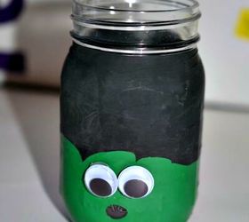how to turn a mason jar into a frankenstein beverage cup, how to, mason jars