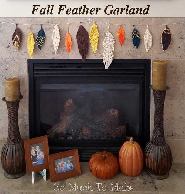 feather garland, crafts, gardening, halloween decorations, home decor, seasonal holiday decor, wreaths
