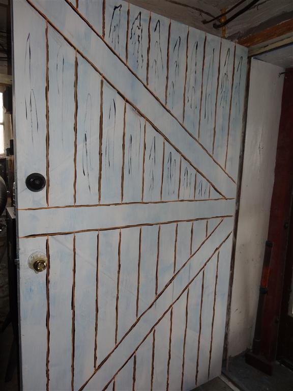 Outside Of Basement Door Made To Look Like Barn Door Hometalk