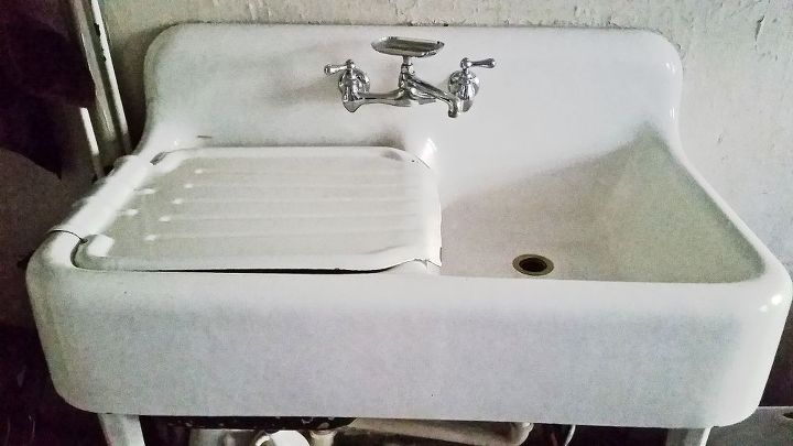 quick n easy non toxic diy cleaner to make your faucet sparkle, I love my NEW 100 years old vintage sink