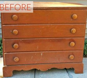s 9 expensive looking furniture flips using cheap appliques, painted furniture, Before A scratched and dingy dresser