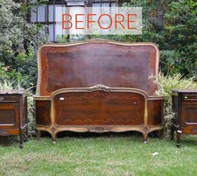 s 9 expensive looking furniture flips using cheap appliques, painted furniture, Before A dark and antique bed set