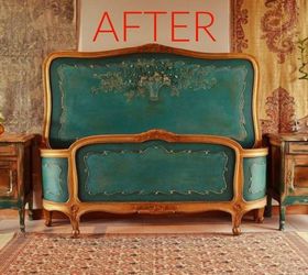 s 9 expensive looking furniture flips using cheap appliques, painted furniture, After A color infused breathtaking bed set