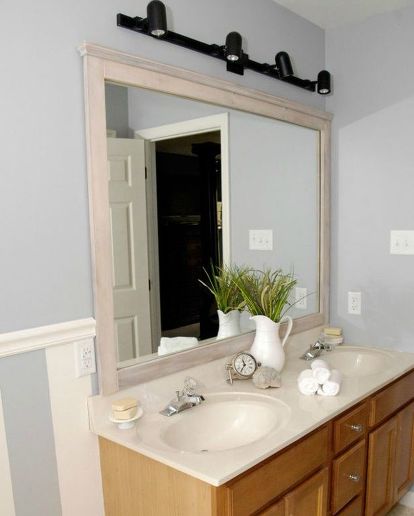 Your Bathroom Mirror Without Removing, Easiest Way To Frame A Bathroom Mirror