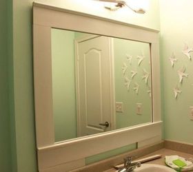 10 stunning ways to transform your bathroom mirror without removing it, Use construction adhesive to hold boards