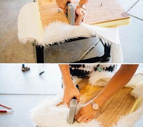 diy boho industrial stool, crafts, home improvement, outdoor living, tools, reupholster, woodworking projects