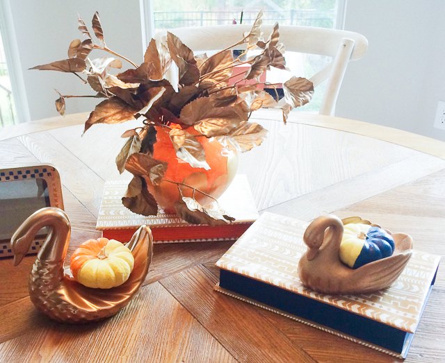 fall table decor ideas all from the thrift store , crafts, home decor, painted furniture, repurposing upcycling, seasonal holiday decor, thanksgiving decorations