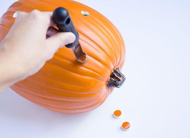 creepy crawly halloween pumpkin, halloween decorations, painting, seasonal holiday decor