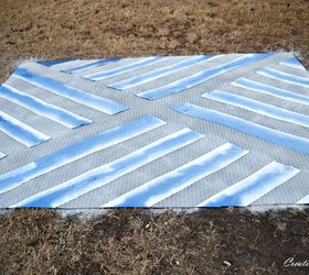 diy painted outdoor rug, reupholster