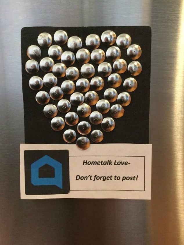 s why everyone is using hometalk blue in their home, home decor, It hangs nicely on mini corkboard magnets