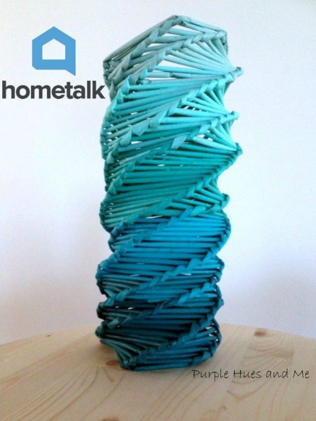 s why everyone is using hometalk blue in their home, home decor, It turns into the coolest newspaper vase