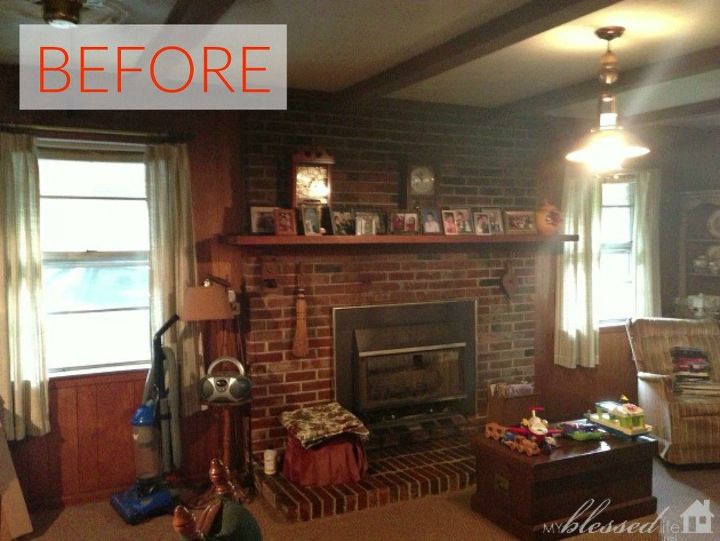 10 gorgeous ways to transform a brick fireplace without replacing it, The problem It s old fashioned and dark