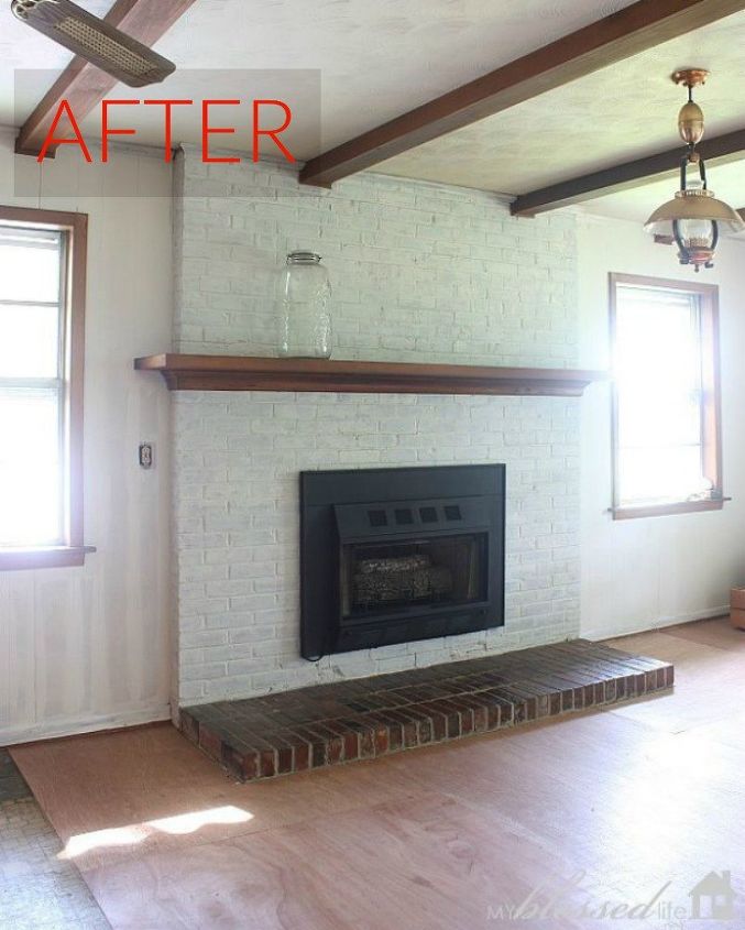 10 gorgeous ways to transform a brick fireplace without replacing it, The fix Paint the brick a bright color