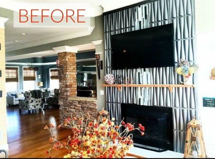 10 gorgeous ways to transform a brick fireplace without replacing it, The problem Too textured and modern