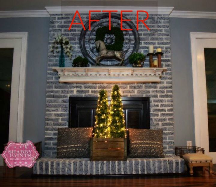 10 gorgeous ways to transform a brick fireplace without replacing it, The fix Paint the grout white for texture