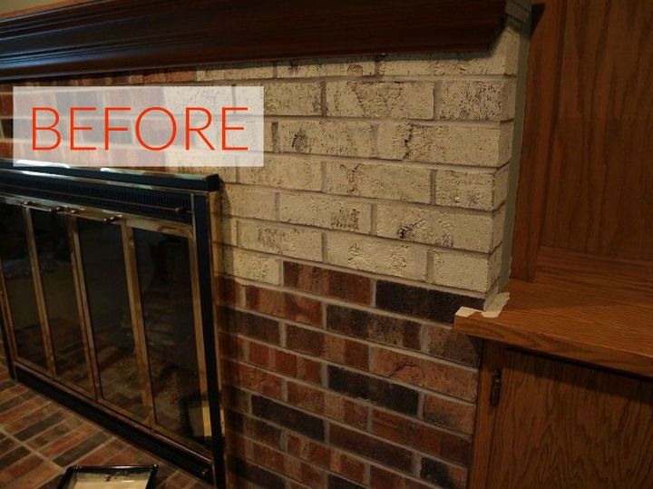 10 gorgeous ways to transform a brick fireplace without replacing it, The problem The brick looks old