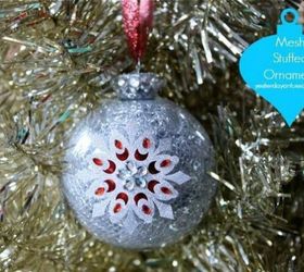 s pinch mesh into shapes for these beautiful holiday d cor ideas, home decor, Stuffed sparkly ornaments